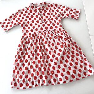 Lilou Red Flower Dress